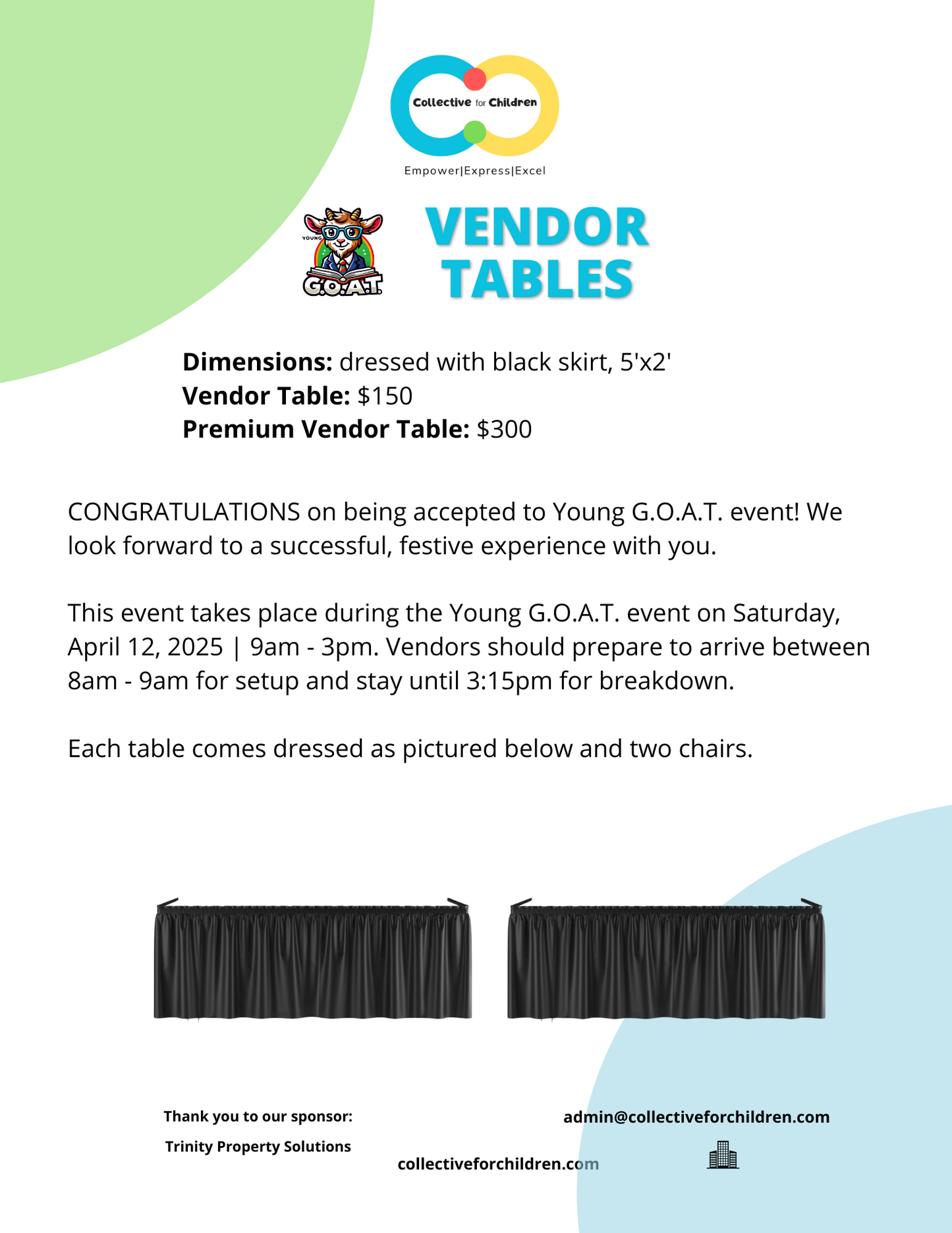 Young G.O.A.T. Basic Vendor Table